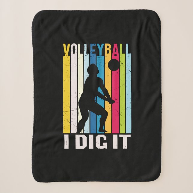 Cobertor Sherpa Volleyball Player | Volleyball I Dig It (Frente)
