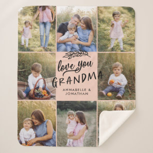 Cobertor Sherpa Vovó presente 8 fotografia netinho, simples tipog