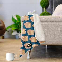 Cobertor Sherpa Warm as Toast - 2 Buttered Slices - your initials