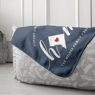 Cobertor Sherpa Washington DC Home Town Personalized