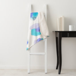 Cobertor Sherpa Watercolor Brushstrokes Sherpa Blanket