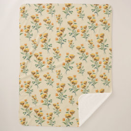 Cobertor Sherpa Watercolor Marigold Vertical Sherpa Blanket