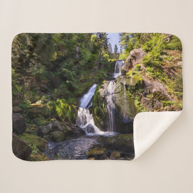 Cobertor Sherpa Waterfalls | Triberger Wasserfälle, Germany (Frente (Horizontal))