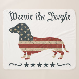 Cobertor Sherpa Weenie The Pessoas Dachshund 4 De Julho