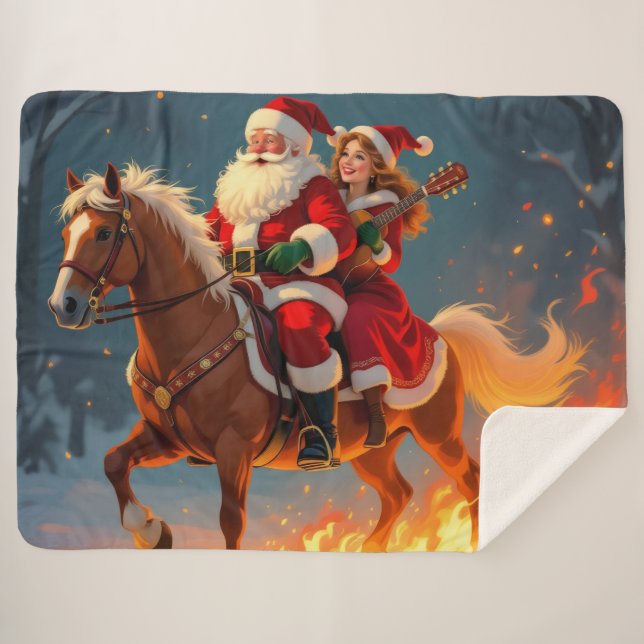 Cobertor Sherpa Weihnachtliche Harmonie“107 (Frente (Horizontal))