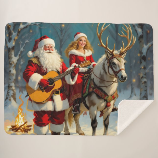 Cobertor Sherpa Weihnachtliche Harmonie“111 (Frente (Horizontal))