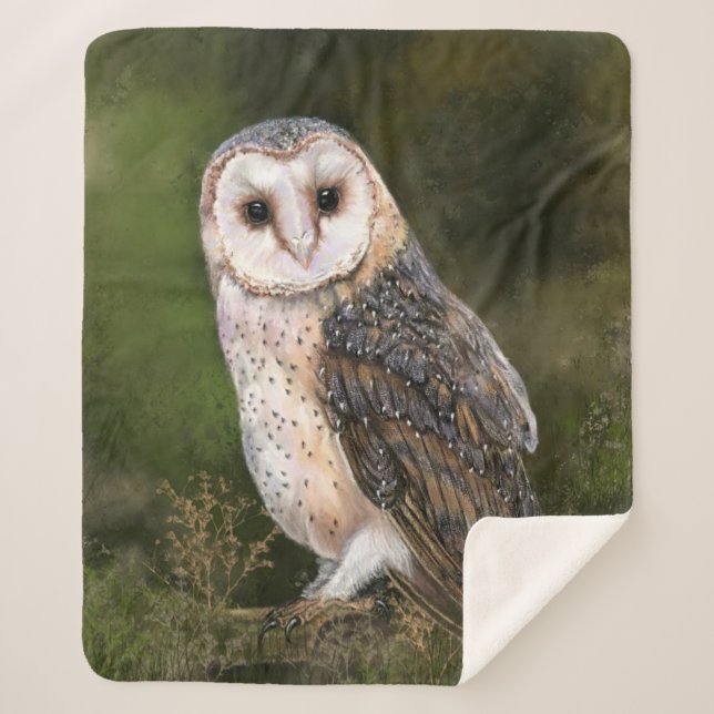 Cobertor Sherpa Western Barn Owl Sherpa Blanket (Frente)