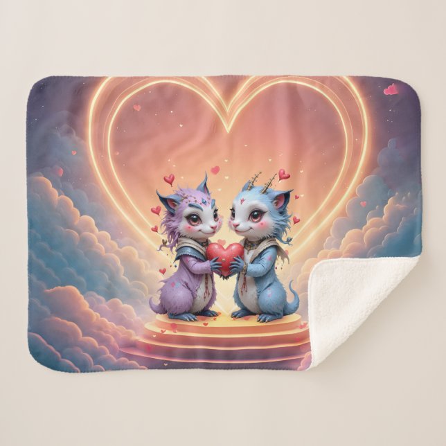 Cobertor Sherpa Where Two Souls Choose Forever  (Frente (Horizontal))