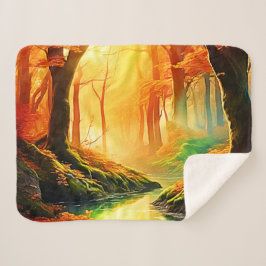 Cobertor Sherpa Whisper do Ouro de outono