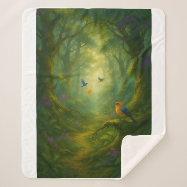 Cobertor Sherpa Whispers of the Forest (Frente)