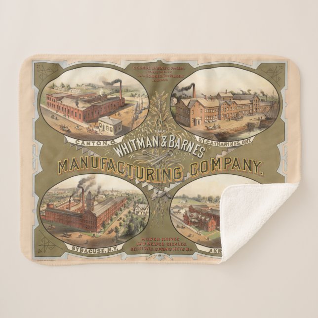 Cobertor Sherpa Whitman & Barnes Manufacturing Company. (Frente (Horizontal))