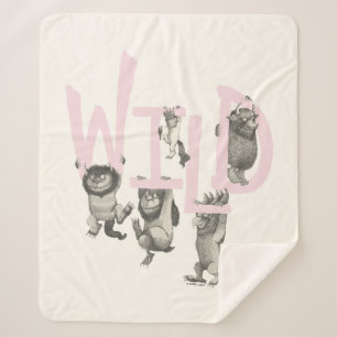 Cobertor Sherpa WILD Coisas Selvagens e Max - Rosa