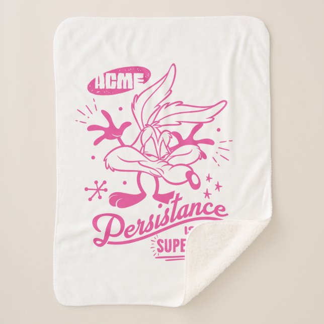 Cobertor Sherpa WILE retrô desagradável E. COYOTE™ (Frente)