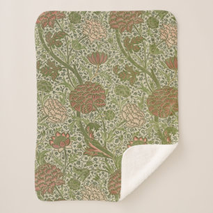 Cobertor Sherpa William Morris Cray Flor de Sage Floral Botânico
