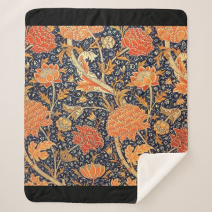 Cobertor Sherpa William Morris Cray Floral Art Nouveau Pattern