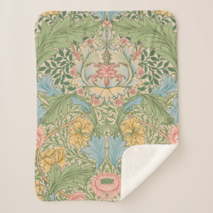 Cobertor Sherpa William Morris Myrtle Floral Botânico