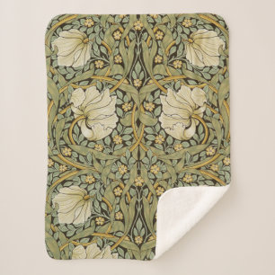 Cobertor Sherpa William Morris Pimpernel Vintage Pré-Raphaelite
