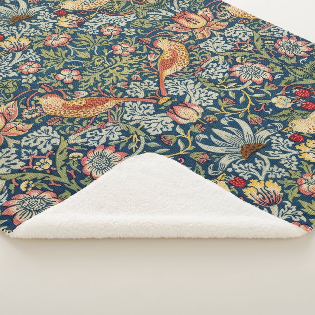 Cobertor Sherpa William Morris Strawberry Thief Sherpa Blanket (3/4)