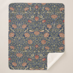Cobertor Sherpa William Morris Tudor Rosa Wallpaper