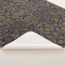 William Morris: Violet & Columbine Sherpa Blanket