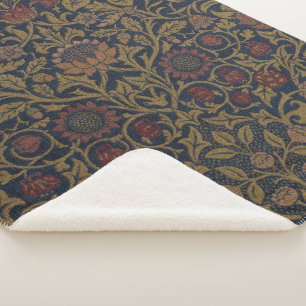 Cobertor Sherpa William Morris: Violet & Columbine Sherpa Blanket