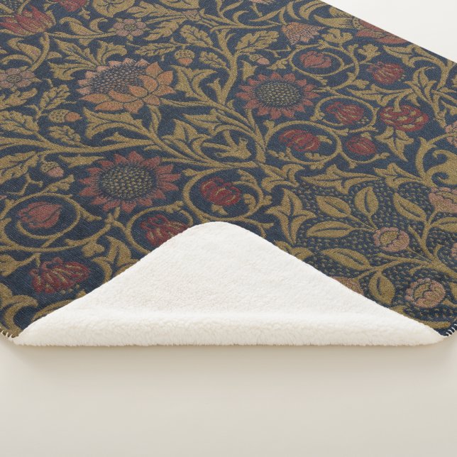 Cobertor Sherpa William Morris: Violet & Columbine Sherpa Blanket (3/4)