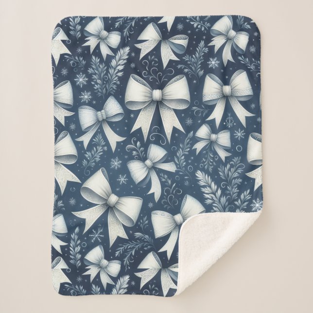Cobertor Sherpa Winter Bows (Frente)