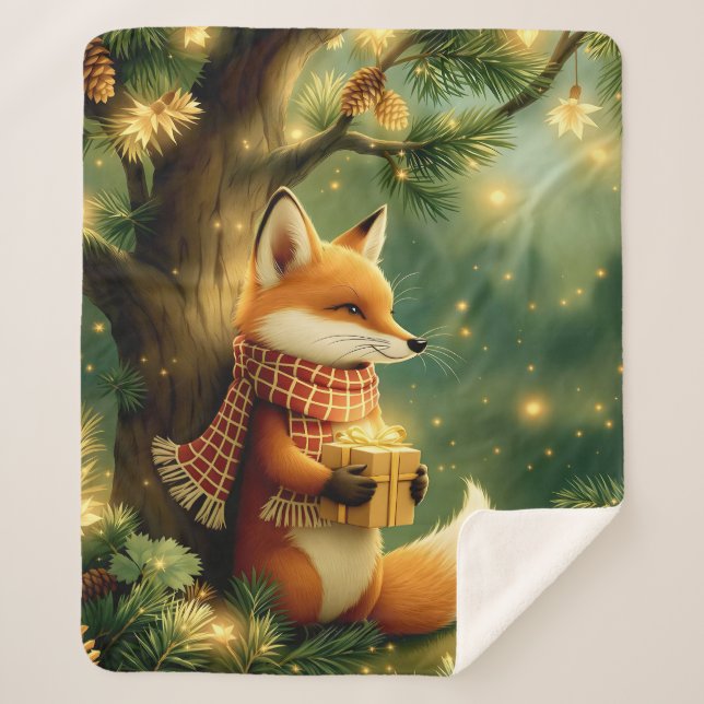 Cobertor Sherpa Winter in the Pines (Frente)