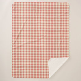 Cobertor Sherpa Winter Red Christmas Gingham