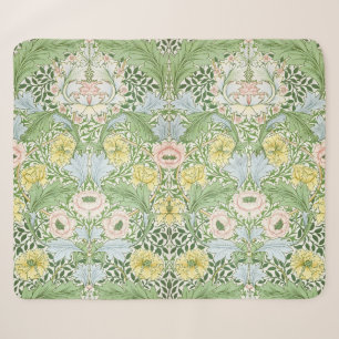Cobertor Sherpa Wm Morris Myrtle Floral Arte Nova Brilhante