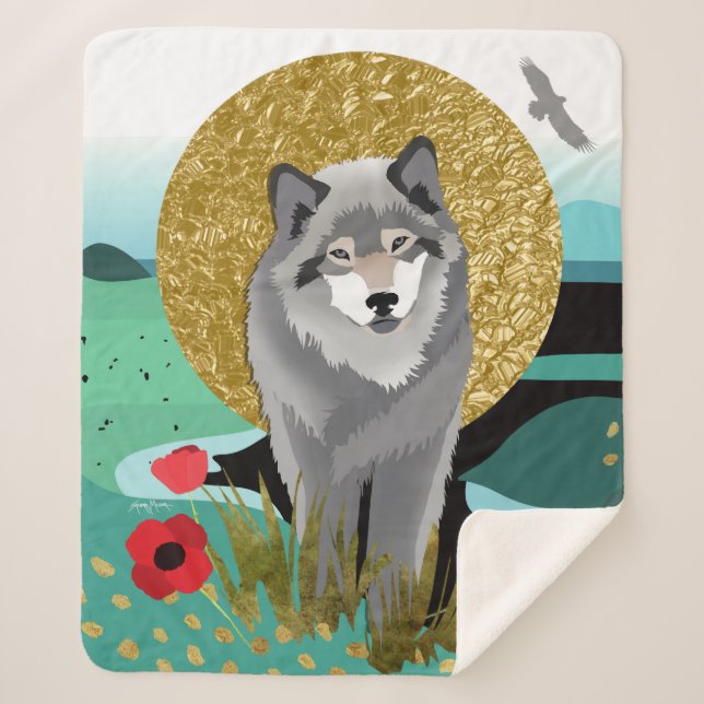 Cobertor Sherpa WOLFMOON AURA Sherpa Blanket -3 TAMANHOS (Frente)