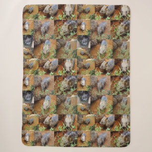 Cobertor Sherpa Wombat Photo Collage