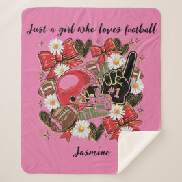 Cobertor Sherpa women's/girls football Sherpa Blanket