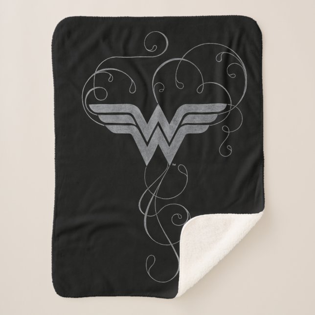 Cobertor Sherpa Wonder Woman | Beauty Bliss Logo (Frente)