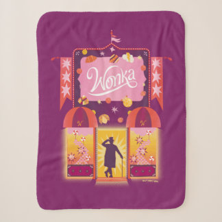 Cobertor Sherpa Wonka Candy Store Graphic