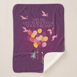 Cobertor Sherpa Wonka "Nunca Deixe Que Roubem Seus Sonhos"