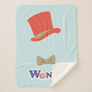 Cobertor Sherpa Wonka Top Hat e Arco Tie
