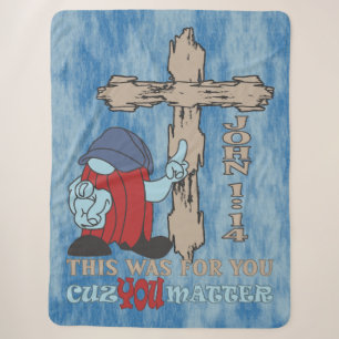 Cobertor Sherpa Wood Cross Porque Você Importa John 1 14