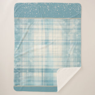Cobertor Sherpa Xadrez azul