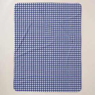 Cobertor Sherpa xadrez azul gingham elegante e moderno