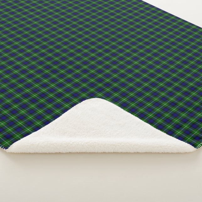 Cobertor Sherpa Xadrez azul-tartan (3/4)