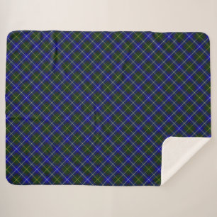 Cobertor Sherpa xadrez azul verde do tartan Macneil de Barra