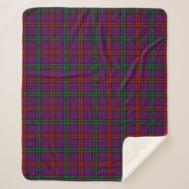 Cobertor Sherpa Xadrez de Clã Montgomery Tartan (Frente)