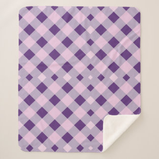 Cobertor Sherpa Xadrez de gingham roxo Sherpa Blanket