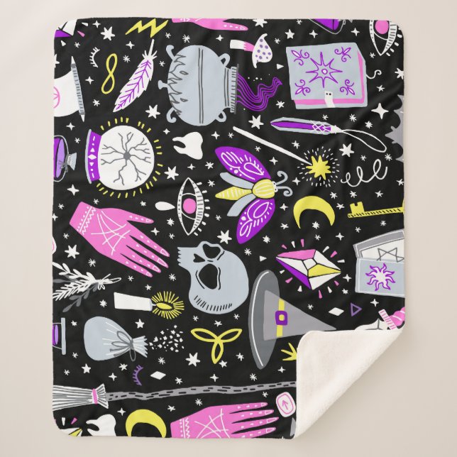 Cobertor Sherpa Xadrez de tartan castanho-laranja-vírgula. (Frente)