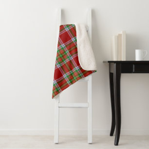 Cobertor Sherpa Xadrez de Tartan do Clã Escocês MacBain MacBean