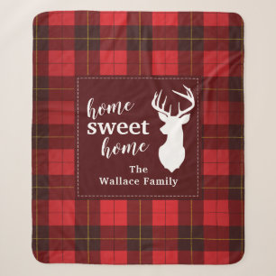Cobertor Sherpa Xadrez de Wallace Tartan Clan Home Personalizado