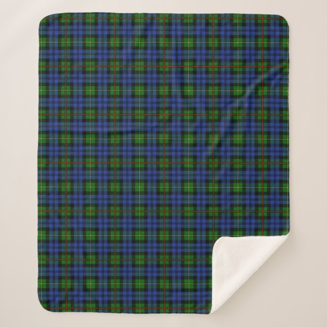 Cobertor Sherpa Xadrez Escocesa Clan MacEwan Tartan (Frente)
