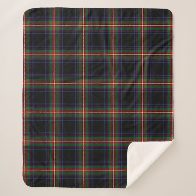Cobertor Sherpa Xadrez escocesa Clan Watt Tartan (Frente)