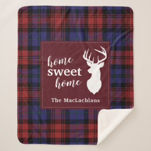Cobertor Sherpa Xadrez Personalizada de MacLachlan Natal Tartan